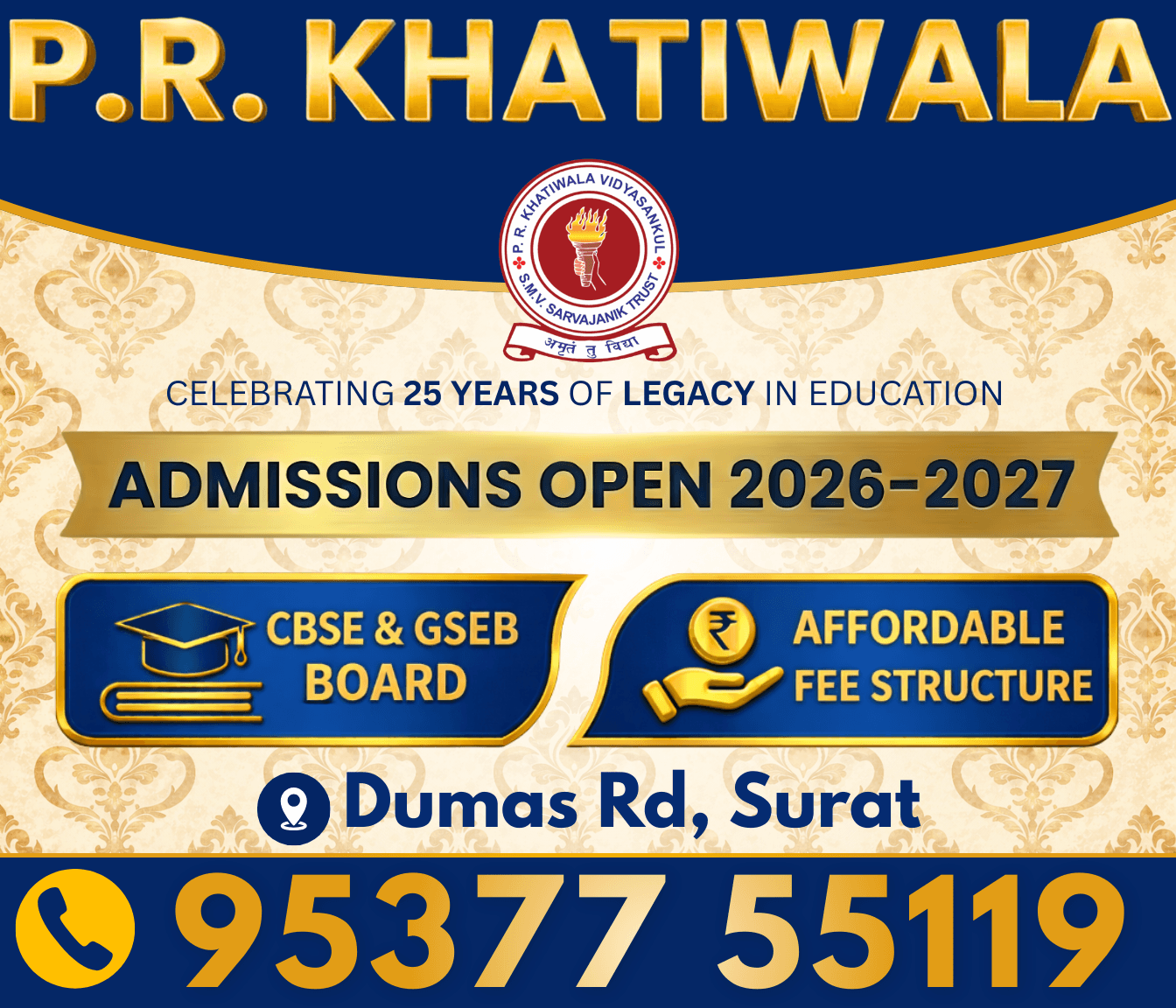 PRK School - Advertisement, Billboard · OOH design by Yash Arya