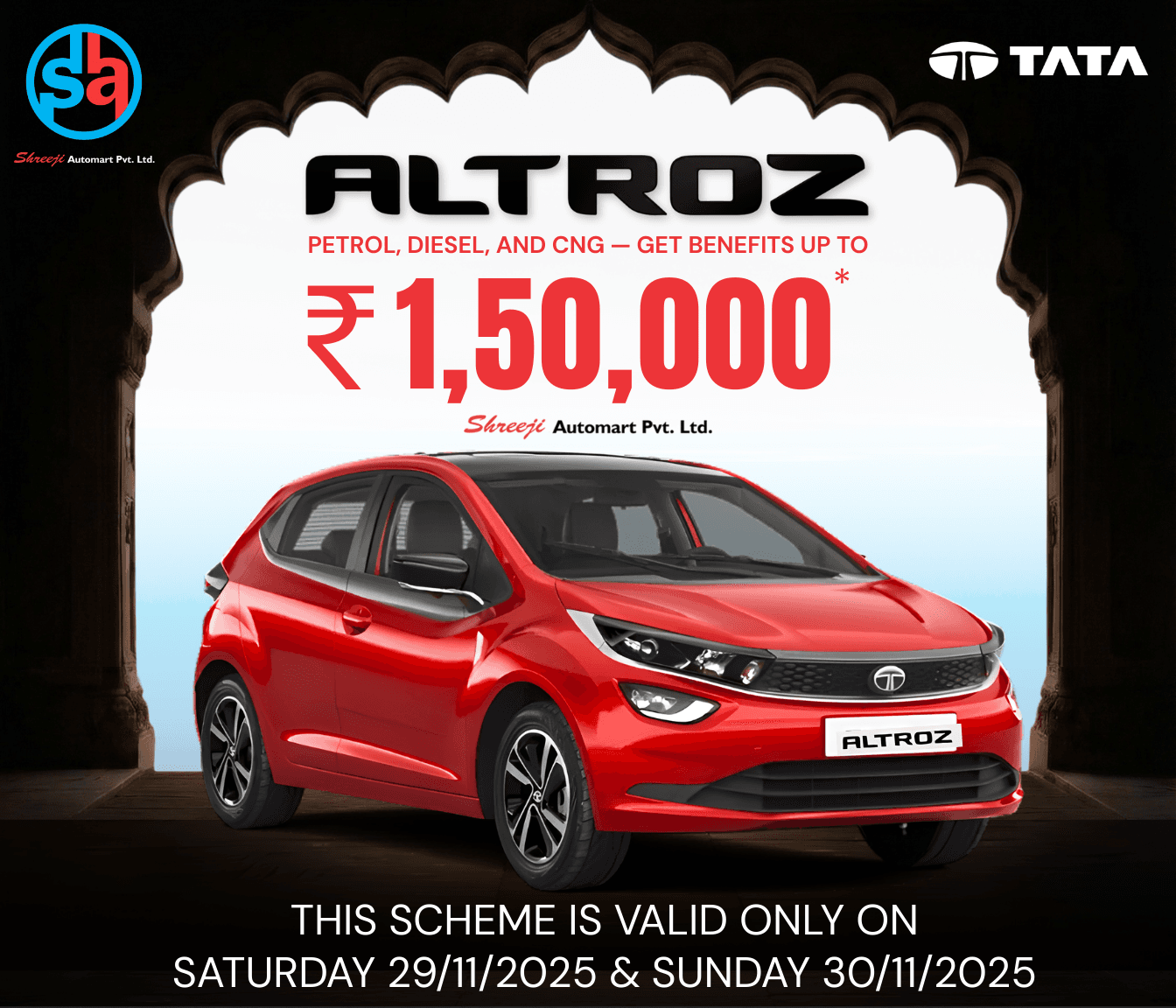 Shreeji Automart - Advertisement, Billboard · OOH design by Yash Arya