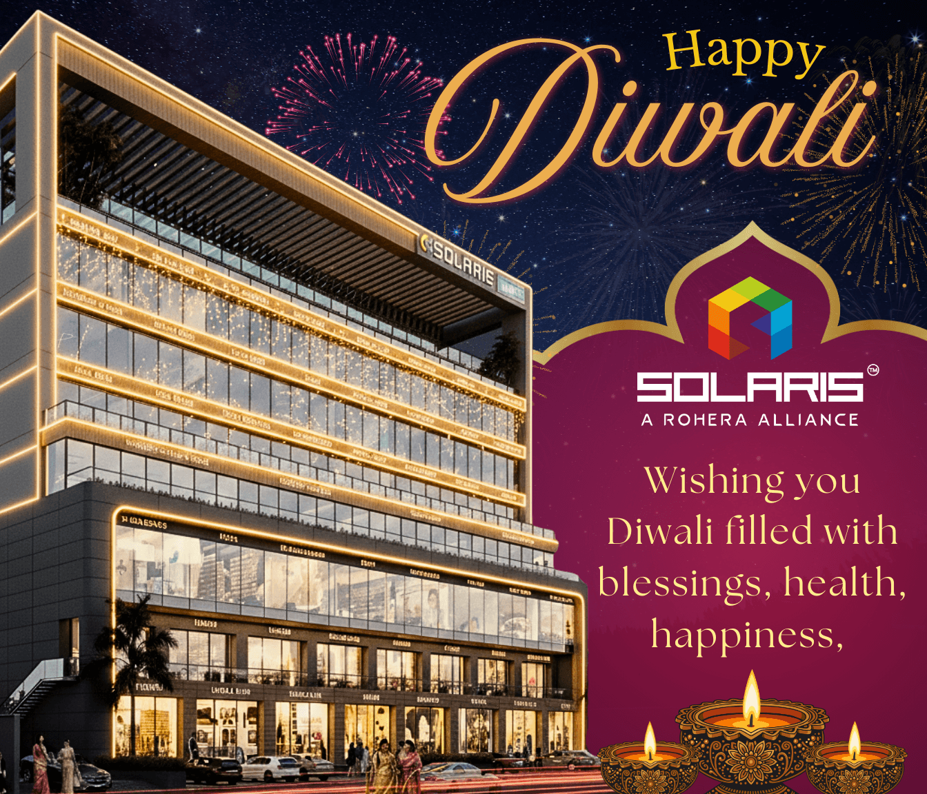 Solaris Diwali - Advertisement, Billboard · OOH design by Yash Arya