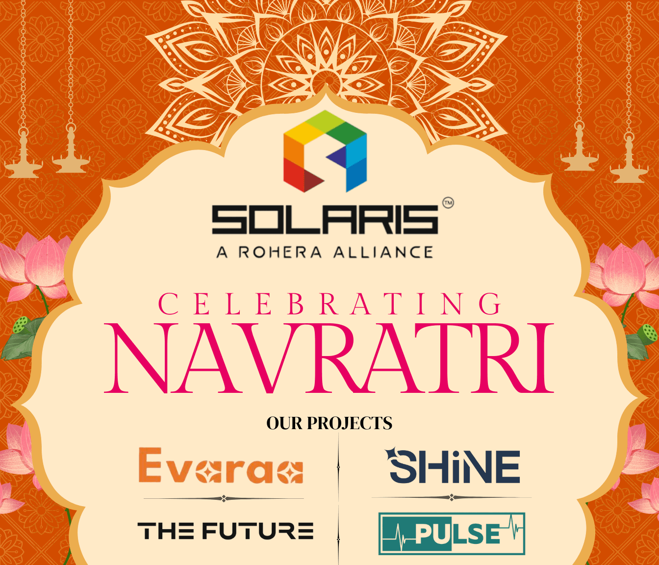 Solaris Navratri - Advertisement, Billboard · OOH design by Yash Arya