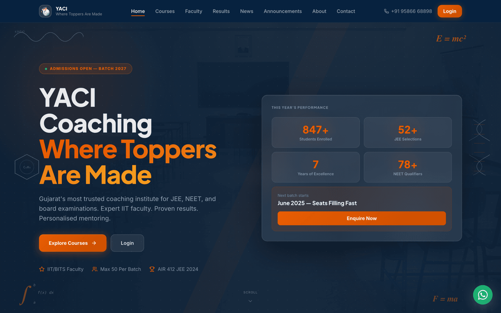 Coaching ERP website - desktop screenshot