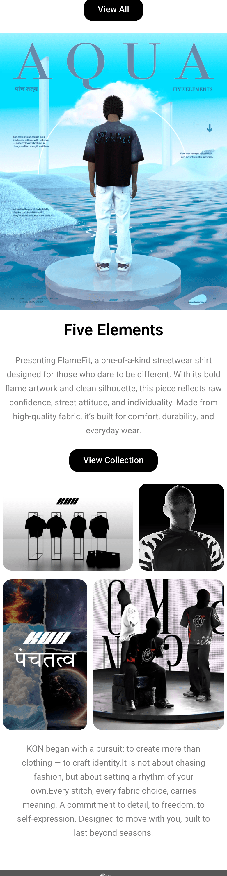 Kon India website - mobile screenshot