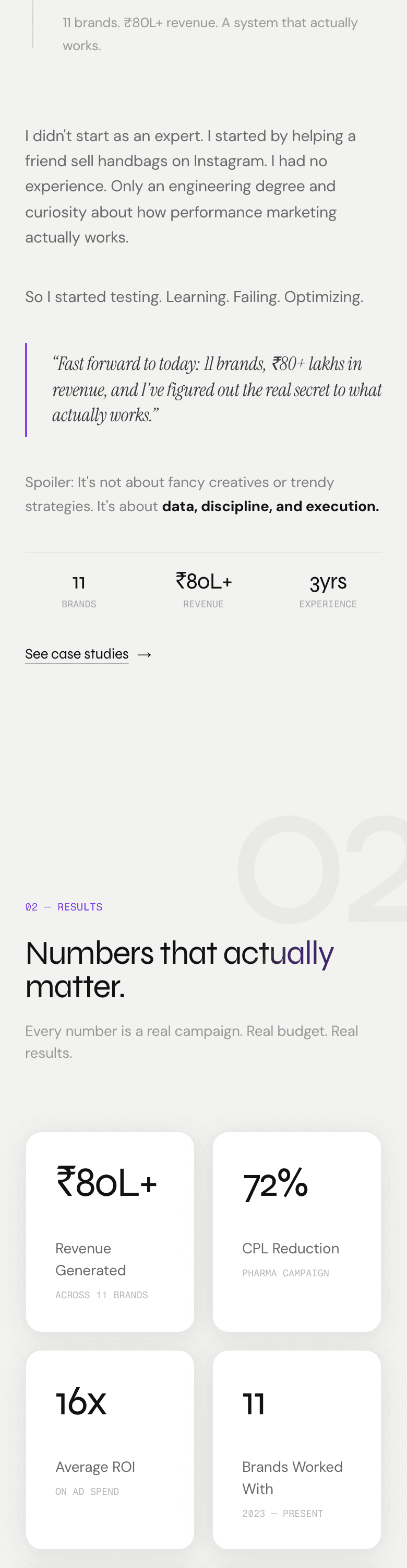 yasharya.in website - mobile screenshot
